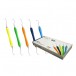 Paro Set Colori Silikon 4 Curetas Gracey + Scaler, Mango Silicona, Periodontología Carl Martin