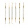 Kit Instrumentos Composite Titanio Dorado 6 uds con Estuche Masters